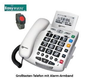 APF03 Großtastentelefon mit Alarm-Armband